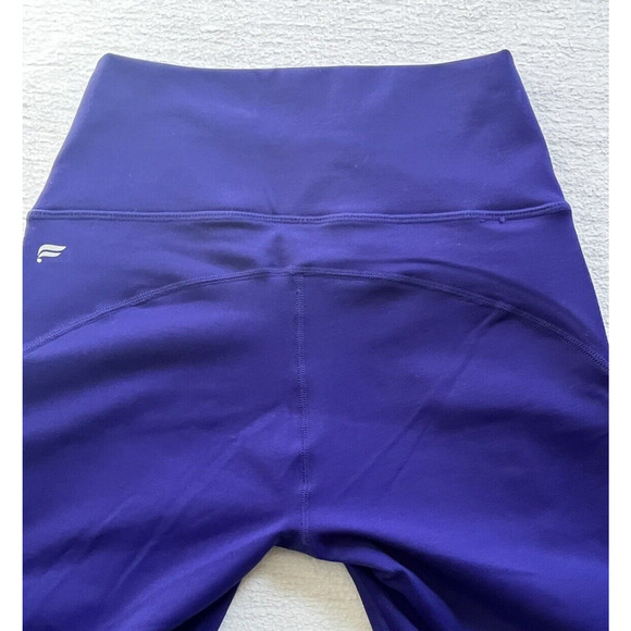 Fabletics Define PowerHold High Rise 7/8 Leggings Purple Side Stripe UPF Size XS - Picture 8 of 11